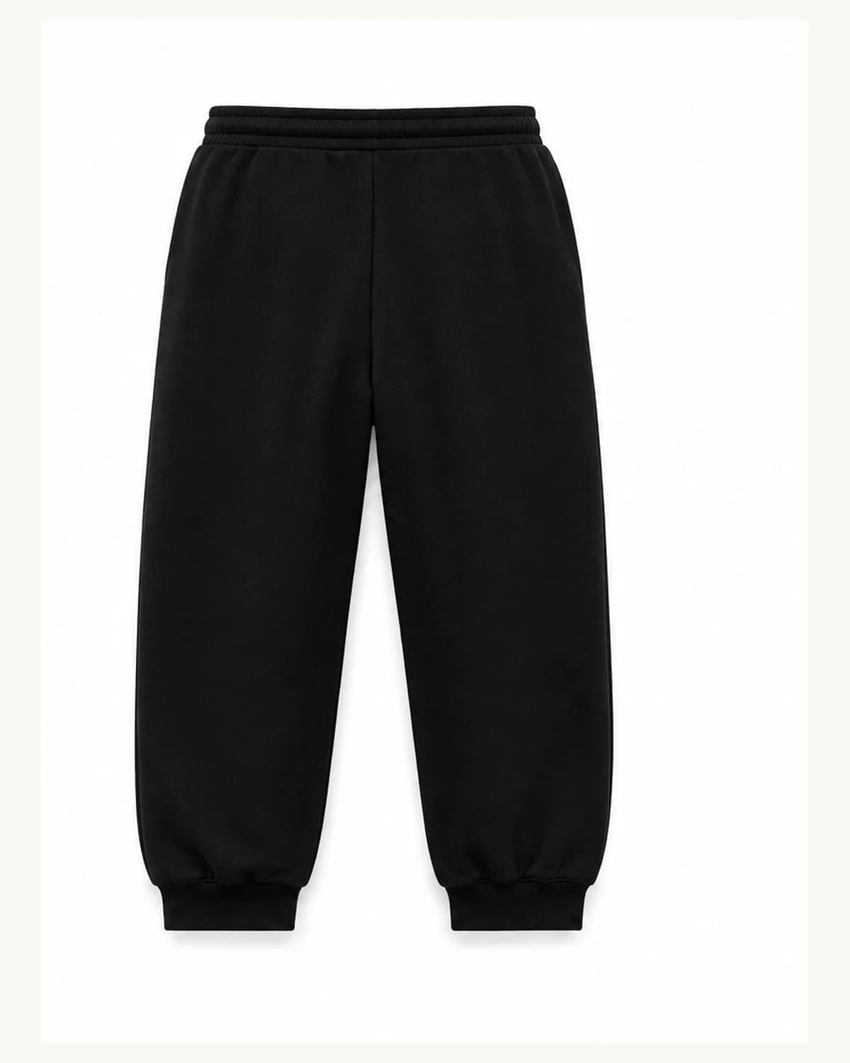 Back view of Black Logo Joggers