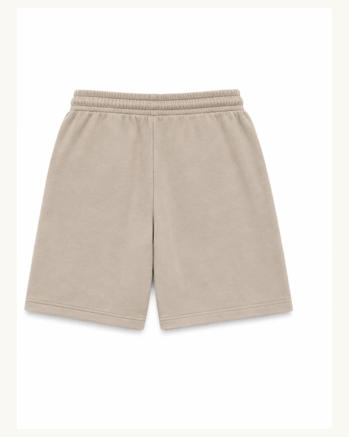 Back view of Cream Logo Shorts