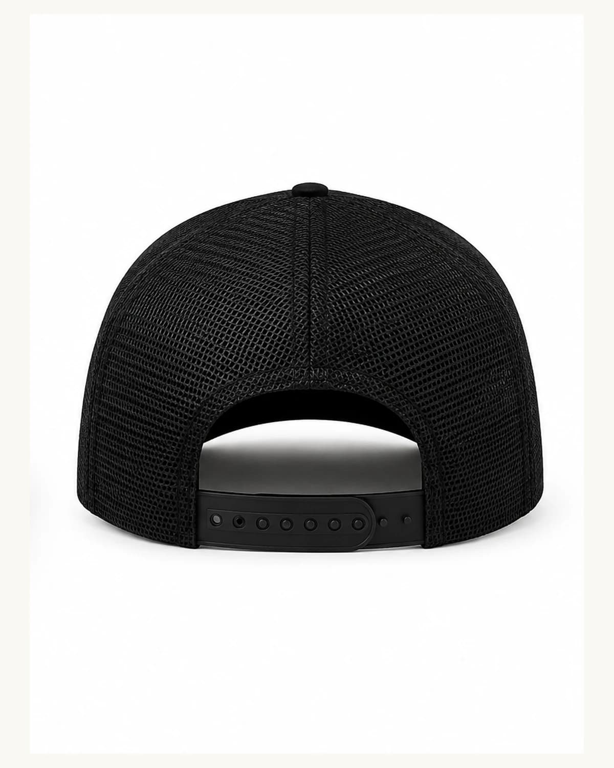 Back view of Jet Black Tonal Trucker Hat