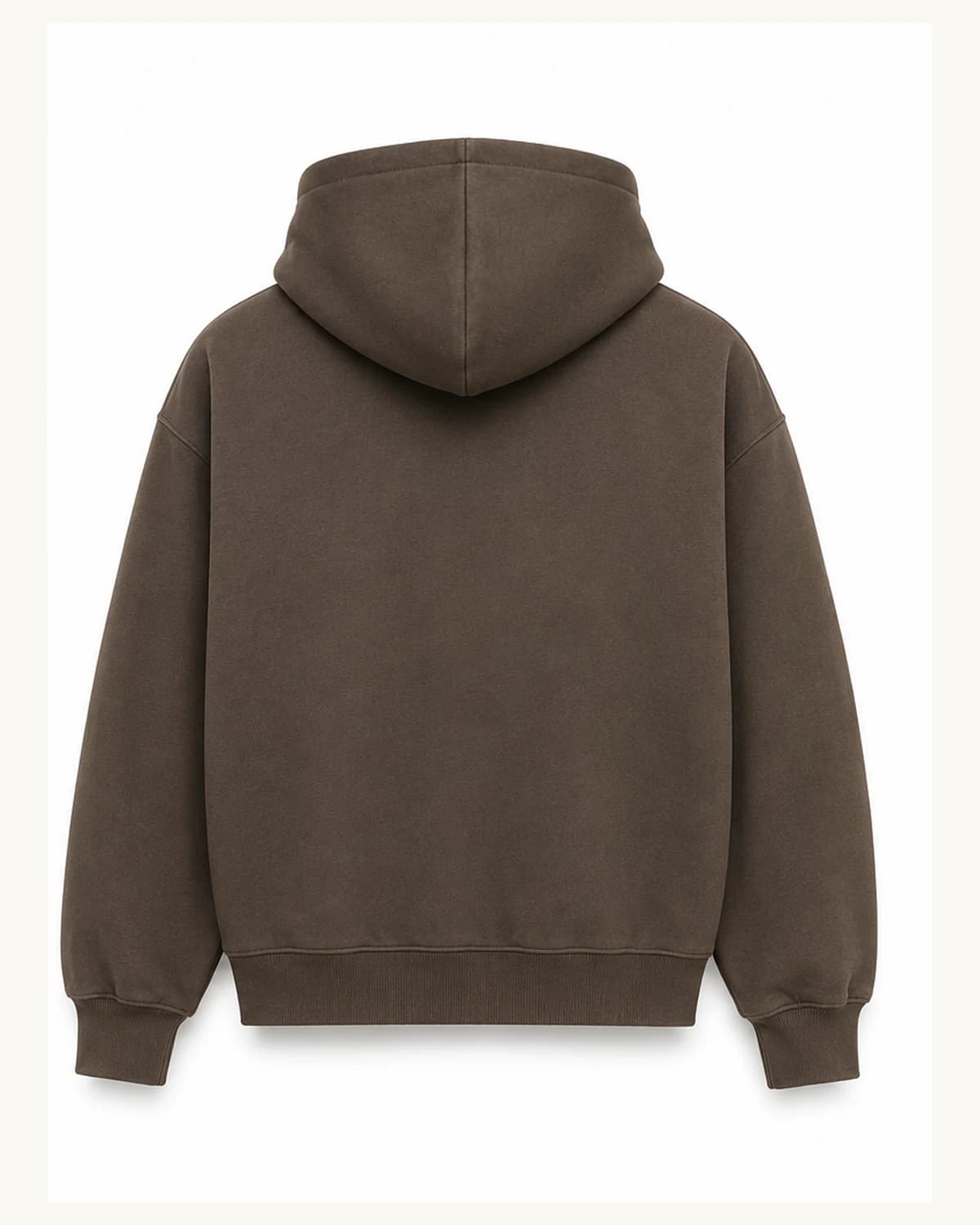 Back view of Mocha Tonal Logo Hoodie