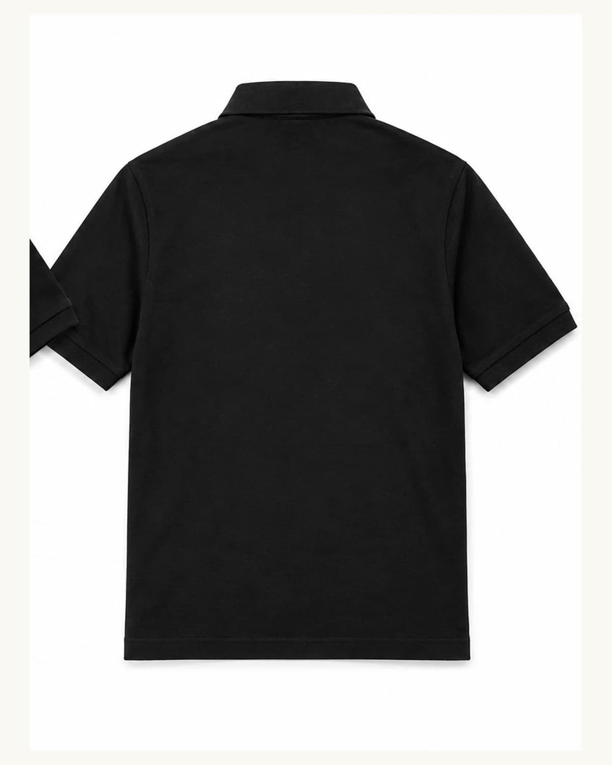 Back view of Jet Black Logo Polo
