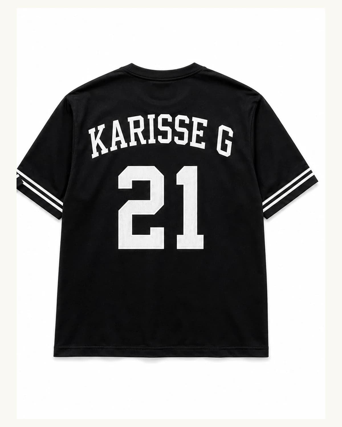 Back view of Black Varsity 21 T-Shirt